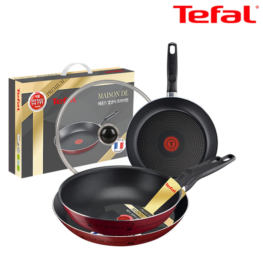 테팔 메종드 열센서 프리미엄 프라이팬 28cm+30cm+멀티팬 28cm+유리뚜껑 CT1-MFP2830W28G