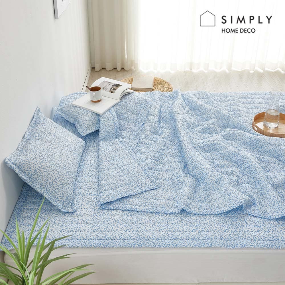 simply home 심플리홈 샤넌 시어서커 여름이불 S 풀세트 (이불 1P, 베개커버 1P, 패드 1P)