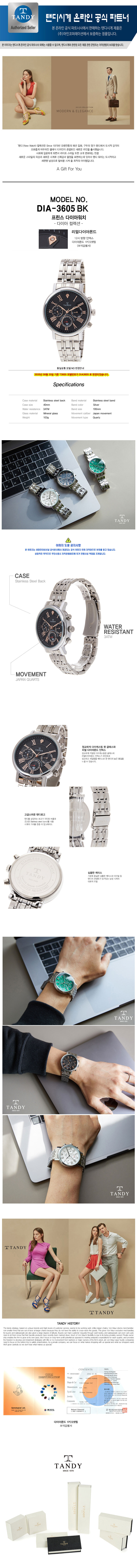 탠디시계 다이아라인 DIA-3605 BK(남성) 상세이미지